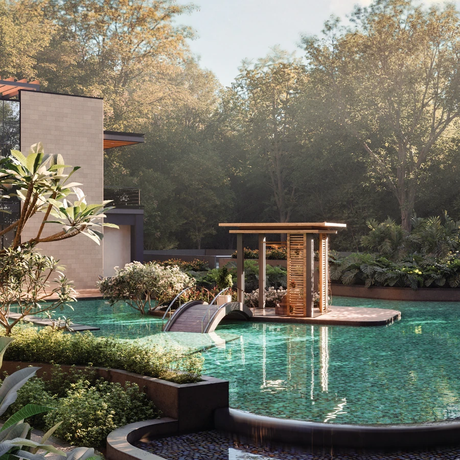 Leisure Lap Pool at Sobha Aurum